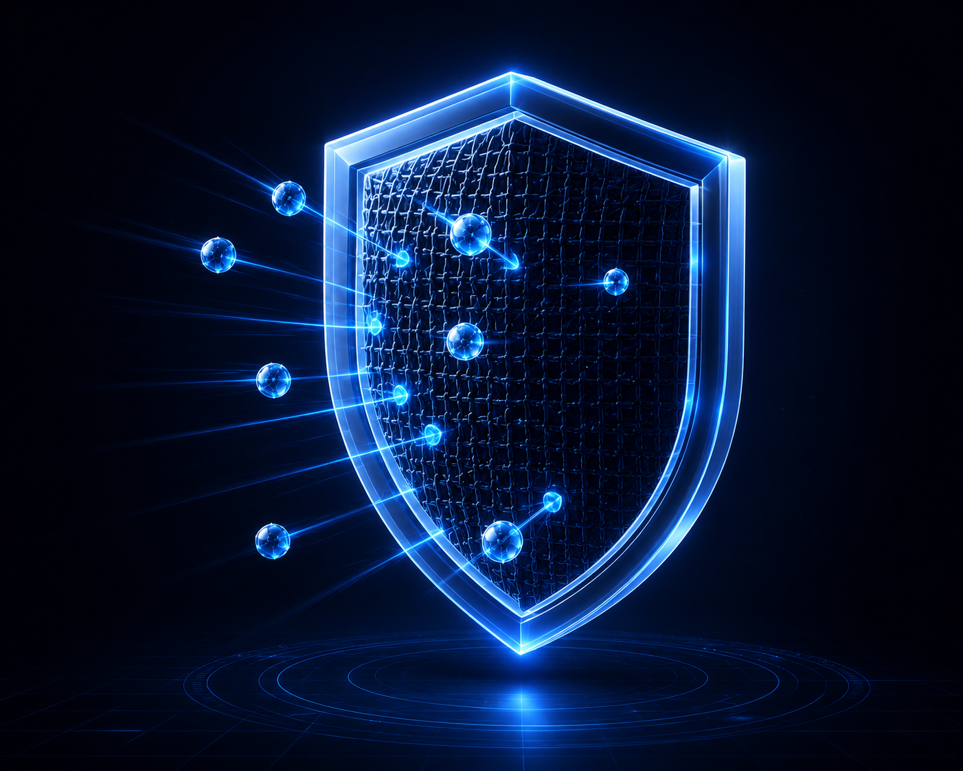 Protective shield visual representing garment odour neutralization